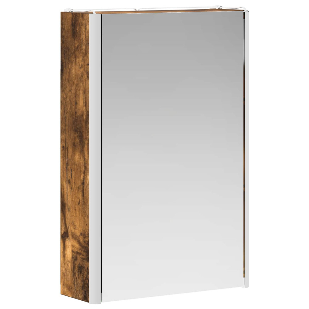 Produktbild för Badrumsspegelskåp för Rökt ek 33 x 11,5 x 50 cm