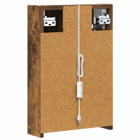 Produktbild för Badrumsspegelskåp för Rökt ek 33 x 11,5 x 50 cm