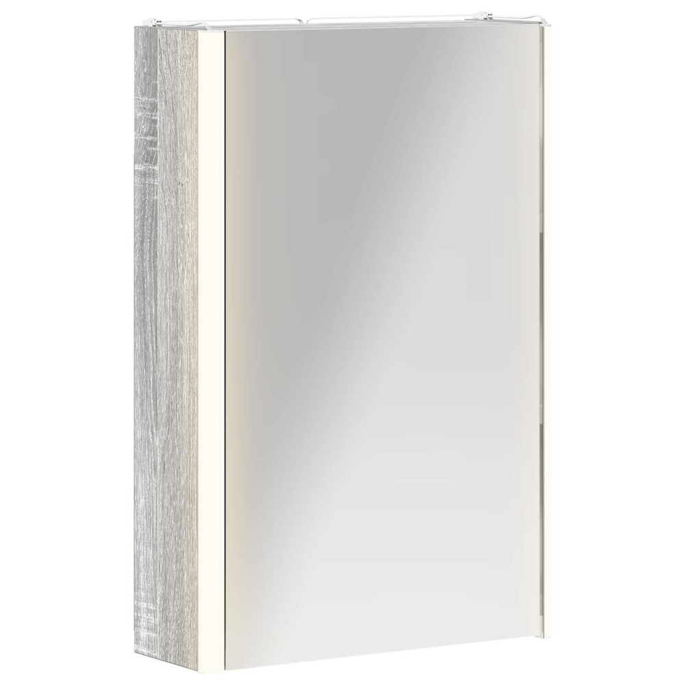 Produktbild för Badrumsspegelskåp Grå Sonoma 33 x 11,5 x 50 cm Konstruerat trä