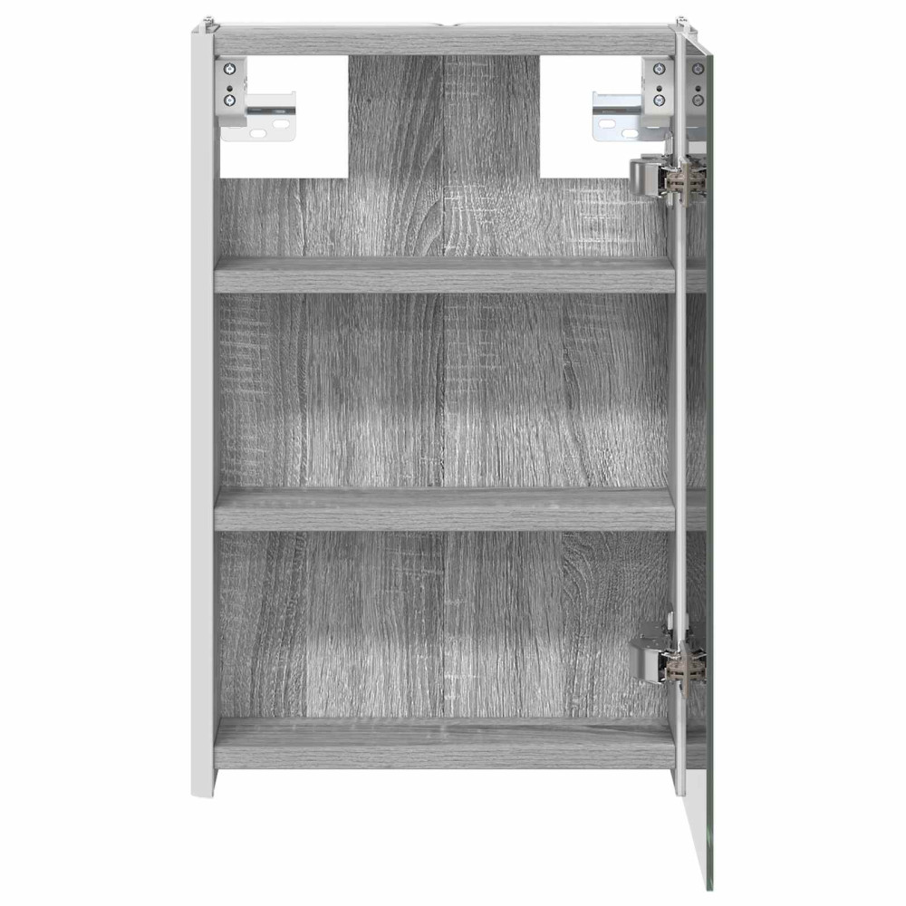 Produktbild för Badrumsspegelskåp Grå Sonoma 33 x 11,5 x 50 cm Konstruerat trä
