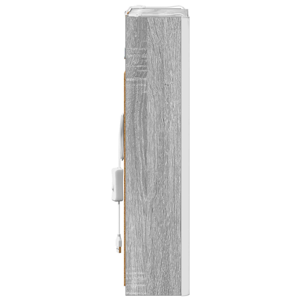 Produktbild för Badrumsspegelskåp Grå Sonoma 33 x 11,5 x 50 cm Konstruerat trä