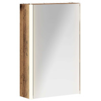 Produktbild för Badrumsspegelskåp Gammalt trä 33 x 11,5 x 50 cm Konstruerat trä