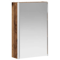 Produktbild för Badrumsspegelskåp Gammalt trä 33 x 11,5 x 50 cm Konstruerat trä