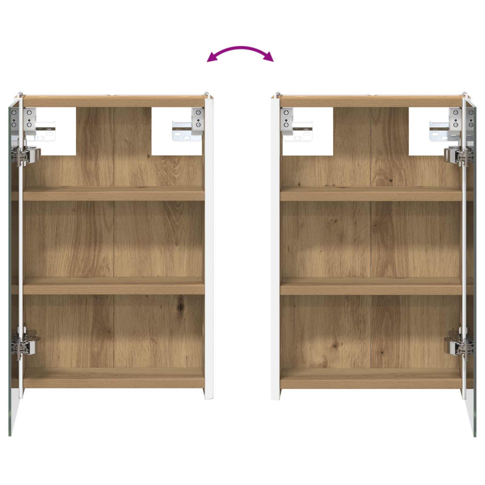 Produktbild för Badrumsspegelskåp Artisan Ek 33 x 11,5 x 50 cm Konstruerat trä