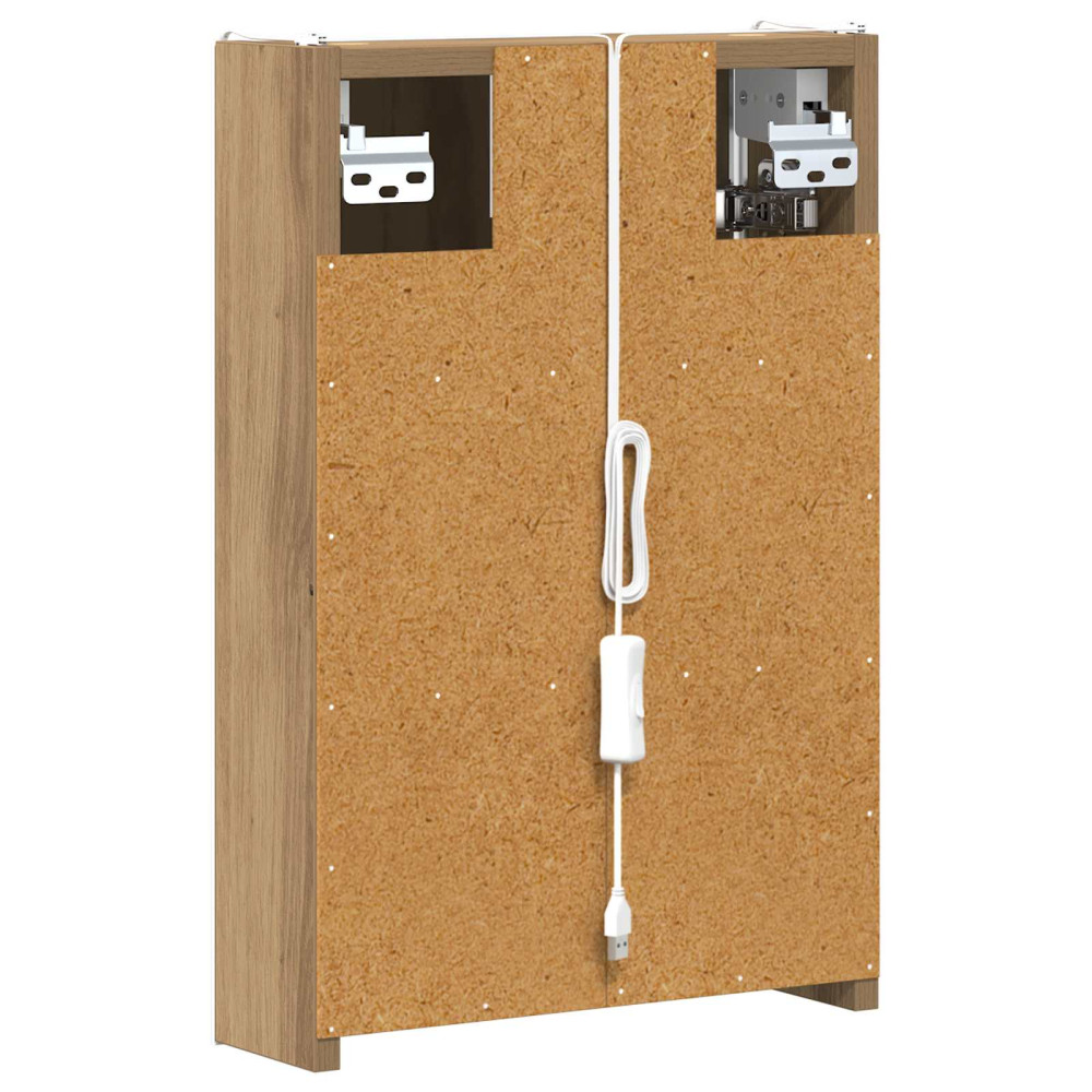 Produktbild för Badrumsspegelskåp Artisan Ek 33 x 11,5 x 50 cm Konstruerat trä