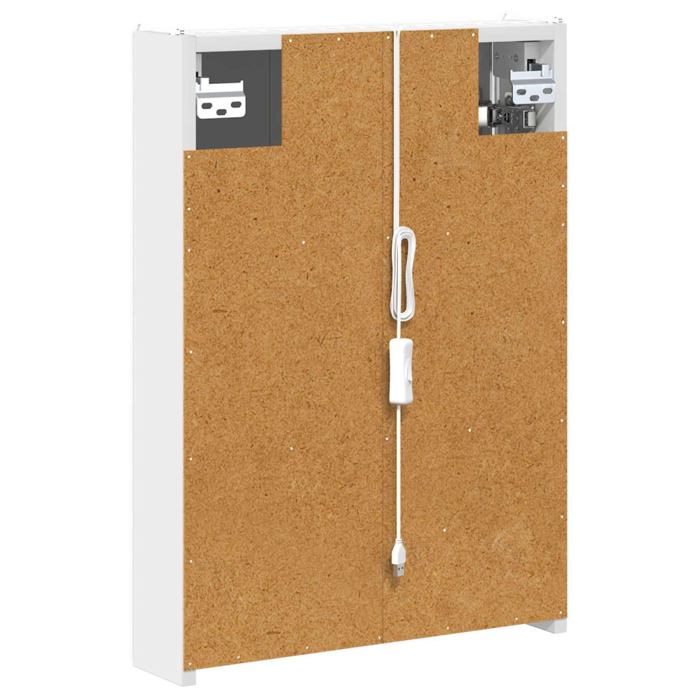 Produktbild för Badrumsspegelskåp för Vit 43 x 11,5 x 60,5 cm Konstruerat trä