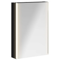 Produktbild för Badrumsspegelskåp Svart Ek 43 x 11,5 x 60,5 cm Konstruerat trä