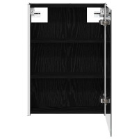 Produktbild för Badrumsspegelskåp Svart Ek 43 x 11,5 x 60,5 cm Konstruerat trä