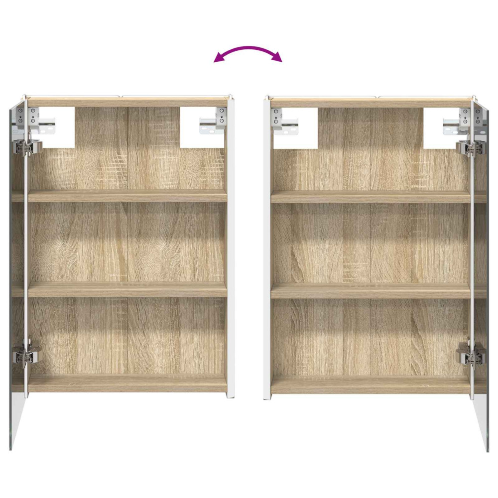 Produktbild för Badrumsspegelskåp Sonoma-ek 43 x 11,5 x 60,5 cm Konstruerat trä