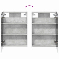 Produktbild för Badrumsspegelskåp Betonggrå 43 x 11,5 x 60,5 cm Konstruerat trä