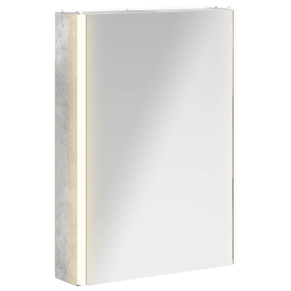 Produktbild för Badrumsspegelskåp Betonggrå 43 x 11,5 x 60,5 cm Konstruerat trä