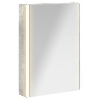 Produktbild för Badrumsspegelskåp Betonggrå 43 x 11,5 x 60,5 cm Konstruerat trä