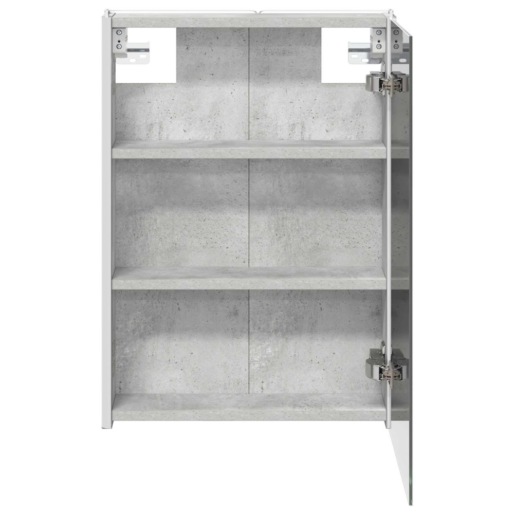 Produktbild för Badrumsspegelskåp Betonggrå 43 x 11,5 x 60,5 cm Konstruerat trä