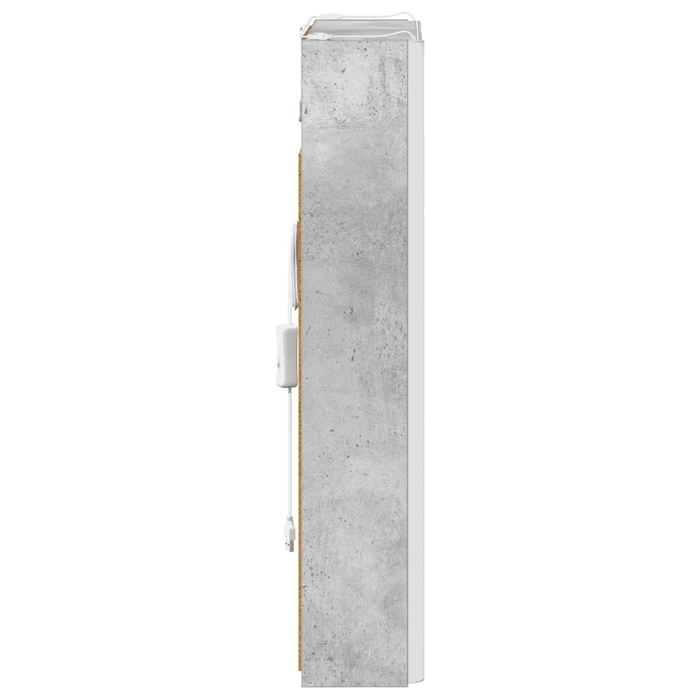 Produktbild för Badrumsspegelskåp Betonggrå 43 x 11,5 x 60,5 cm Konstruerat trä