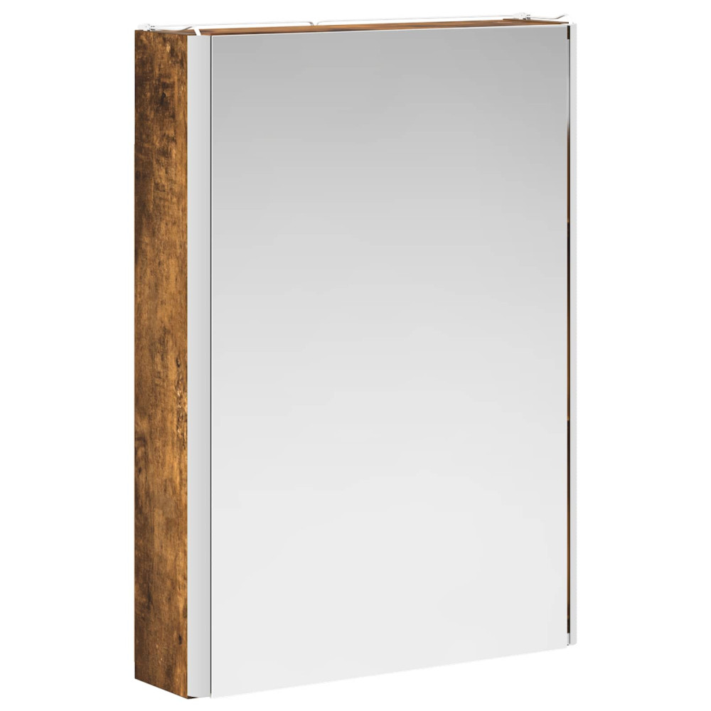 Produktbild för Badrumsspegelskåp Rökt ek 43 x 11,5 x 60,5 cm Konstruerat trä