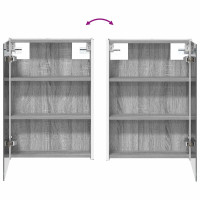 Produktbild för Badrumsspegelskåp Grå Sonoma 43 x 11,5 x 60,5 cm