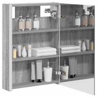Produktbild för Badrumsspegelskåp Grå Sonoma 43 x 11,5 x 60,5 cm