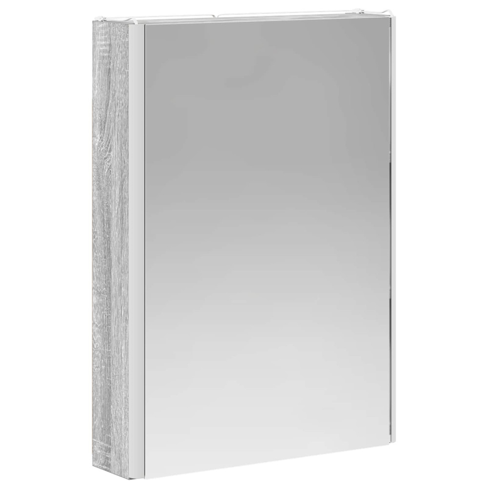 Produktbild för Badrumsspegelskåp Grå Sonoma 43 x 11,5 x 60,5 cm
