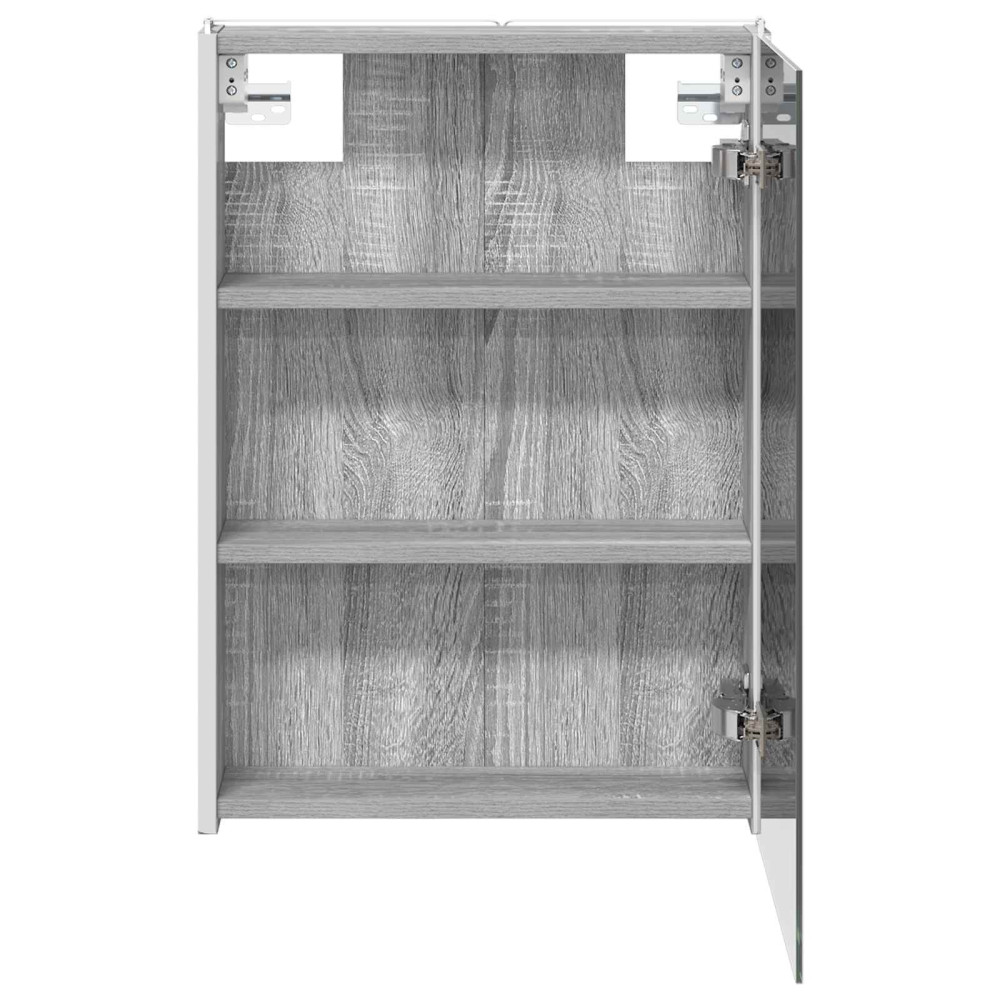 Produktbild för Badrumsspegelskåp Grå Sonoma 43 x 11,5 x 60,5 cm