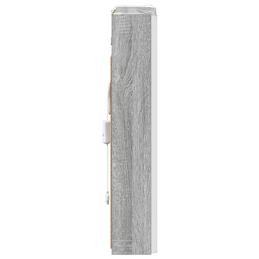 Produktbild för Badrumsspegelskåp Grå Sonoma 43 x 11,5 x 60,5 cm