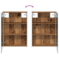Produktbild för Badrumsspegelskåp Gammalt trä 43 x 11,5 x 60,5 cm