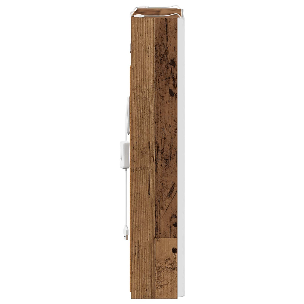 Produktbild för Badrumsspegelskåp Gammalt trä 43 x 11,5 x 60,5 cm
