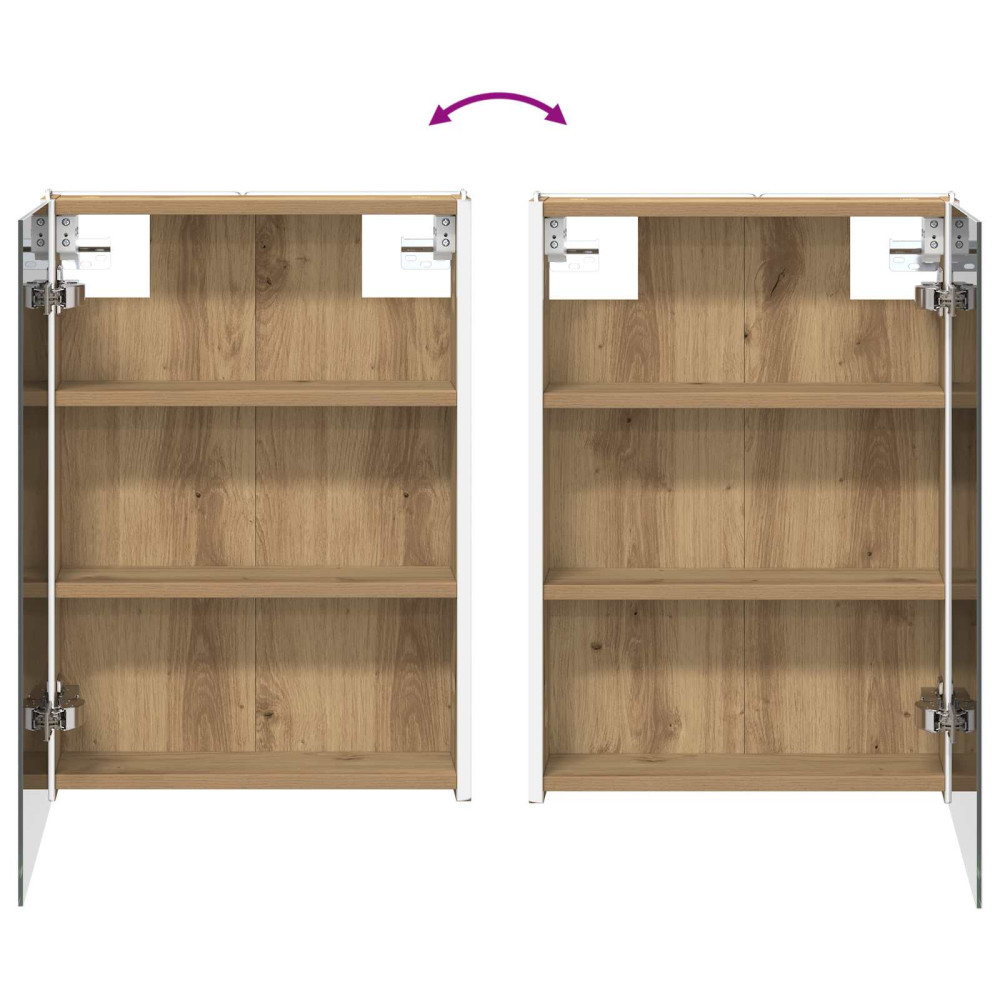 Produktbild för Badrumsspegelskåp Artisan Ek 43 x 11,5 x 60,5 cm