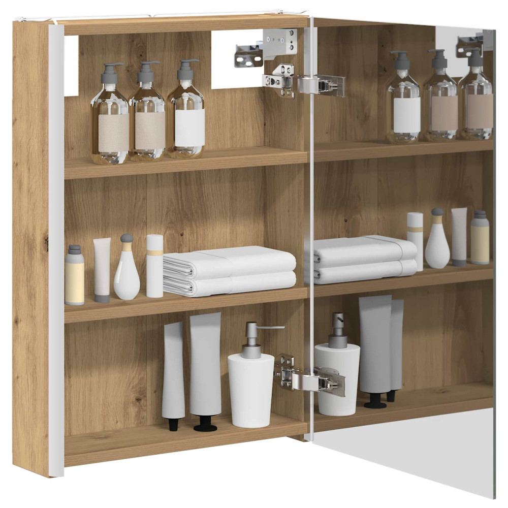 Produktbild för Badrumsspegelskåp Artisan Ek 43 x 11,5 x 60,5 cm