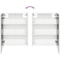 Produktbild för Badrumsspegelskåp för Vit 53,5 x 15,5 x 70 cm Konstruerat trä