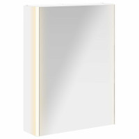 Produktbild för Badrumsspegelskåp för Vit 53,5 x 15,5 x 70 cm Konstruerat trä