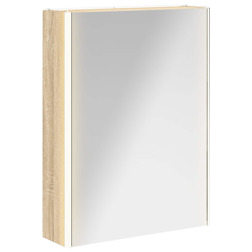 Produktbild för Badrumsspegelskåp Sonoma-ek 53,5 x 15,5 x 70 cm Konstruerat trä