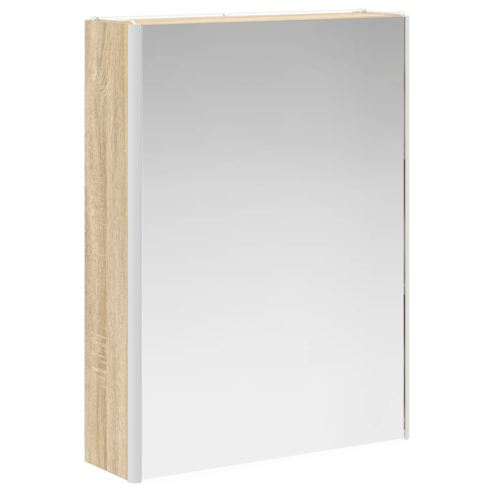 Produktbild för Badrumsspegelskåp Sonoma-ek 53,5 x 15,5 x 70 cm Konstruerat trä