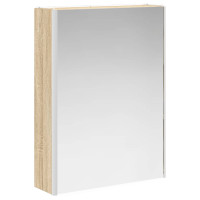 Produktbild för Badrumsspegelskåp Sonoma-ek 53,5 x 15,5 x 70 cm Konstruerat trä