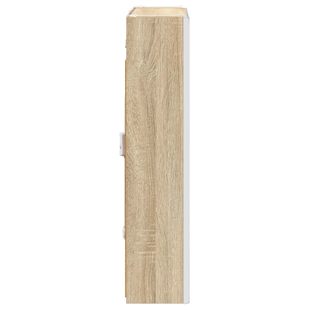 Produktbild för Badrumsspegelskåp Sonoma-ek 53,5 x 15,5 x 70 cm Konstruerat trä