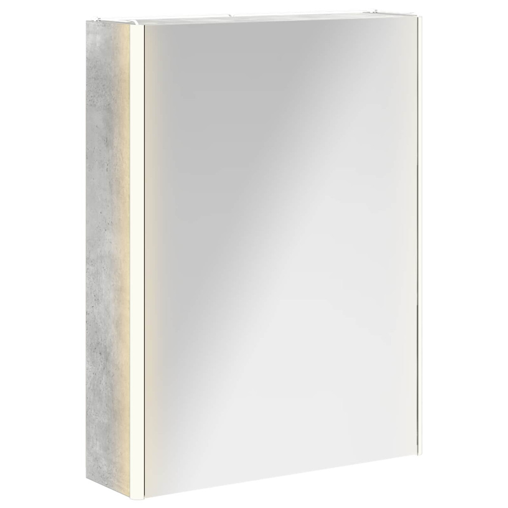 Produktbild för Badrumsspegelskåp Betonggrå 53,5 x 15,5 x 70 cm Konstruerat trä