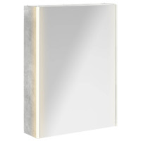 Produktbild för Badrumsspegelskåp Betonggrå 53,5 x 15,5 x 70 cm Konstruerat trä