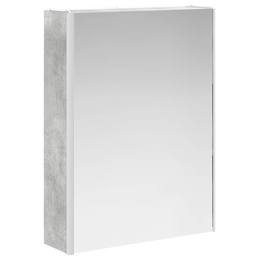 Produktbild för Badrumsspegelskåp Betonggrå 53,5 x 15,5 x 70 cm Konstruerat trä