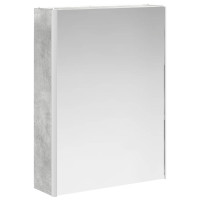 Produktbild för Badrumsspegelskåp Betonggrå 53,5 x 15,5 x 70 cm Konstruerat trä