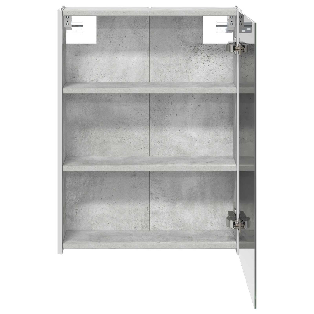 Produktbild för Badrumsspegelskåp Betonggrå 53,5 x 15,5 x 70 cm Konstruerat trä
