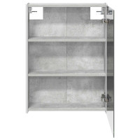 Produktbild för Badrumsspegelskåp Betonggrå 53,5 x 15,5 x 70 cm Konstruerat trä