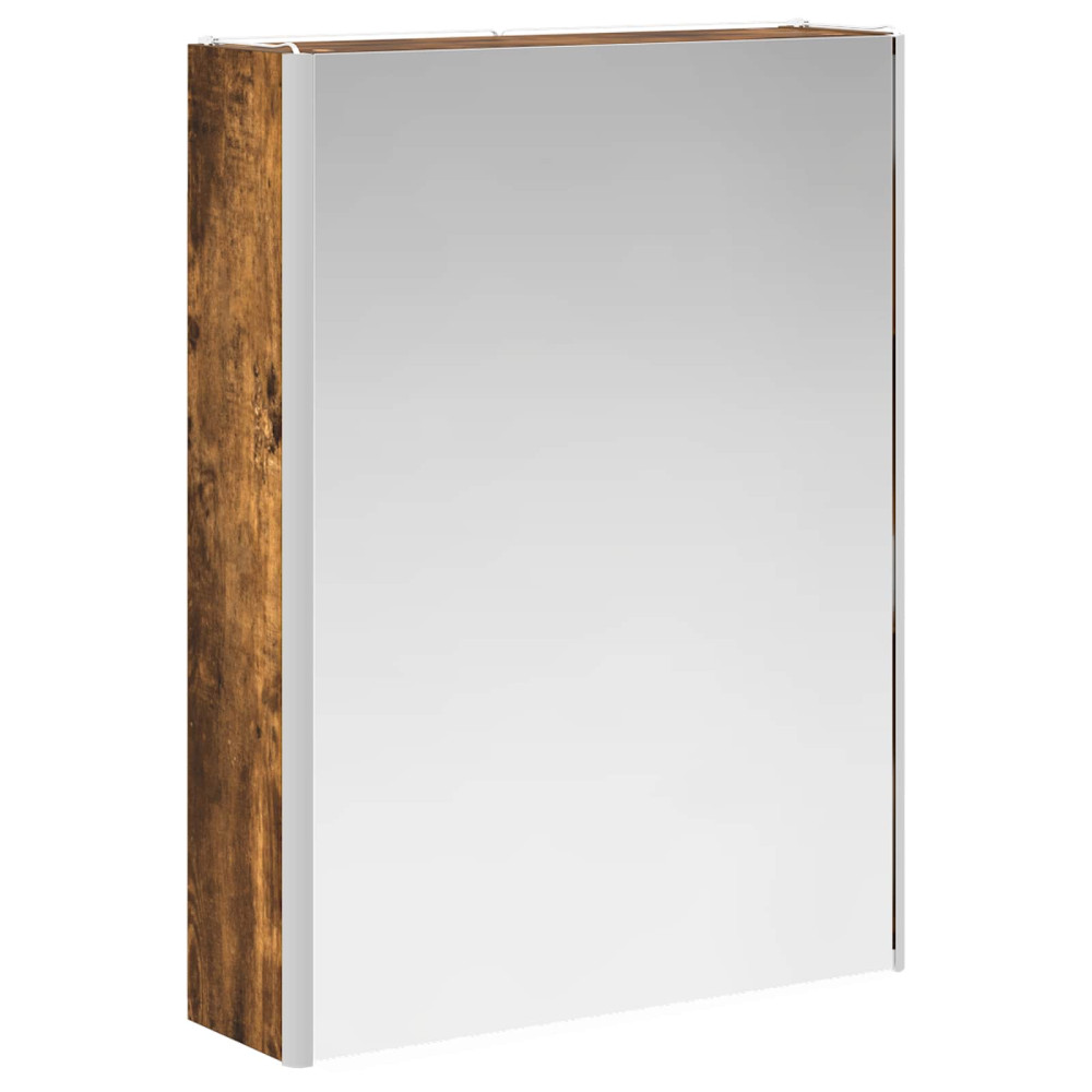Produktbild för Badrumsspegelskåp Rökt ek 73.5 x 15.5 x 70 cm Konstruerat trä