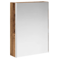 Produktbild för Badrumsspegelskåp Gammalt trä 53,5 x 15,5 x 70 cm