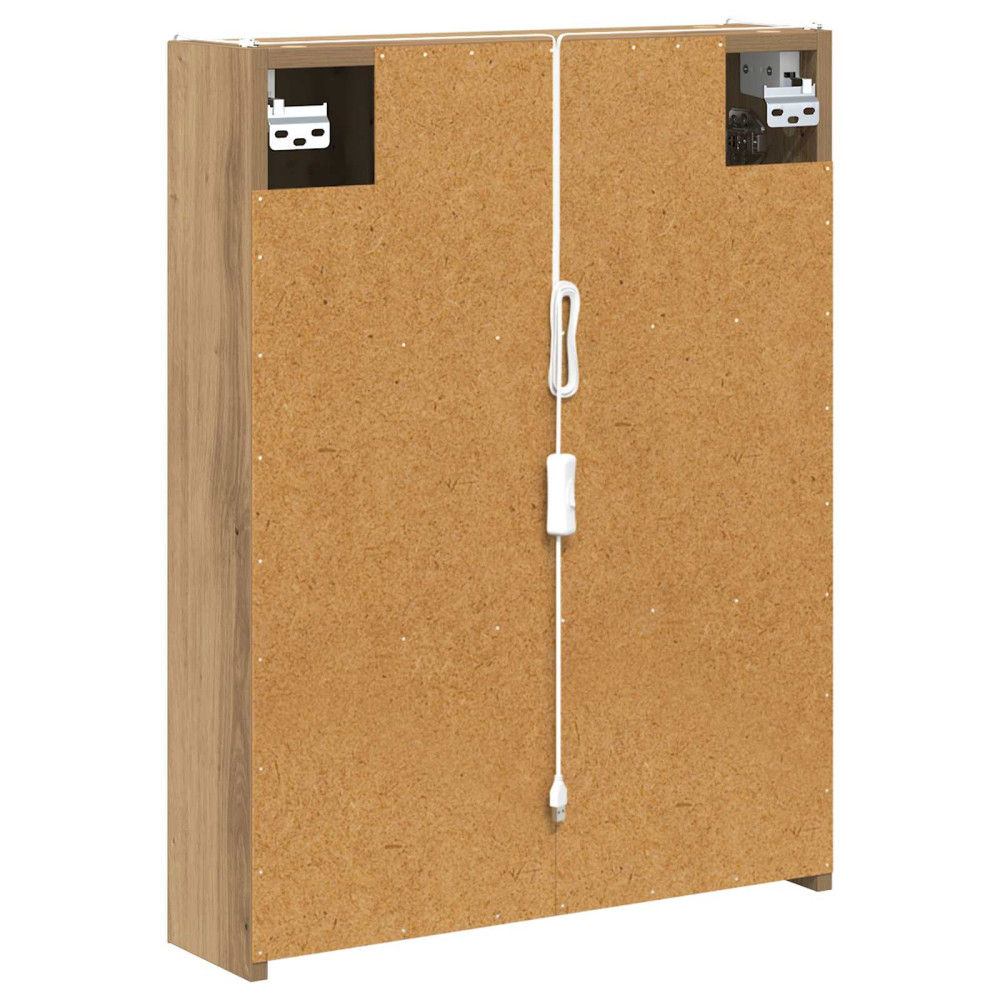 Produktbild för Badrumsspegelskåp Artisan Ek 53,5 x 15,5 x 70 cm