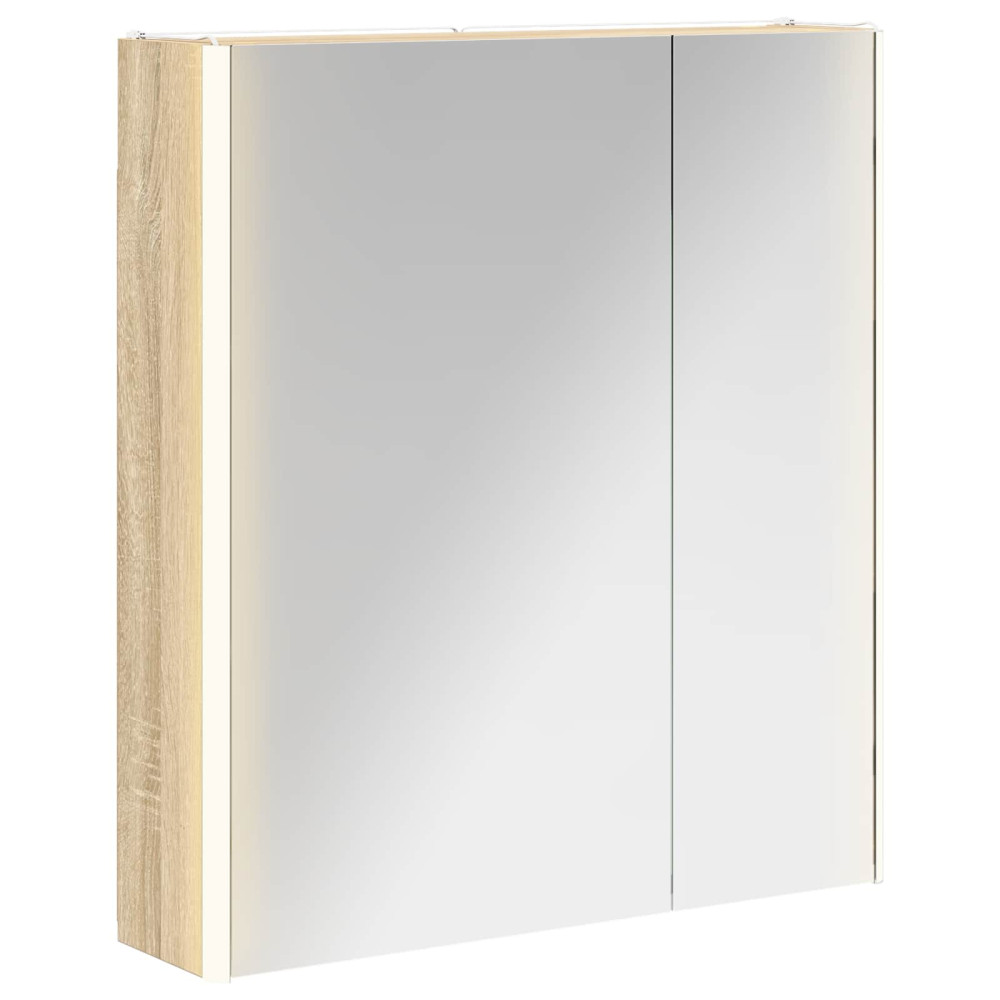 Produktbild för Badrumsspegelskåp Sonoma-ek 63,5 x 15,5 x 70 cm Konstruerat trä