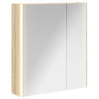Produktbild för Badrumsspegelskåp Sonoma-ek 63,5 x 15,5 x 70 cm Konstruerat trä