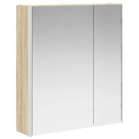 Produktbild för Badrumsspegelskåp Sonoma-ek 63,5 x 15,5 x 70 cm Konstruerat trä