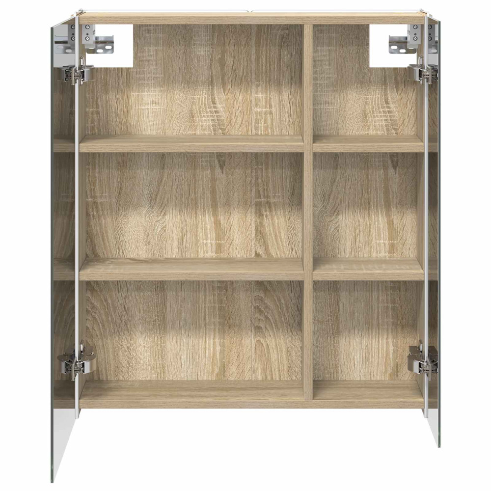 Produktbild för Badrumsspegelskåp Sonoma-ek 63,5 x 15,5 x 70 cm Konstruerat trä