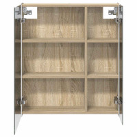 Produktbild för Badrumsspegelskåp Sonoma-ek 63,5 x 15,5 x 70 cm Konstruerat trä