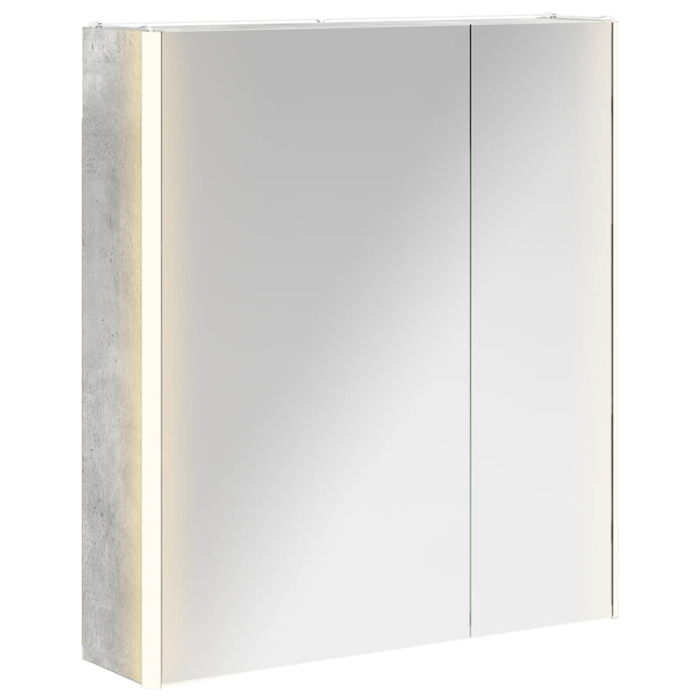 Produktbild för Badrumsspegelskåp Betonggrå 63,5 x 15,5 x 70 cm Konstruerat trä