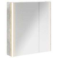 Produktbild för Badrumsspegelskåp Betonggrå 63,5 x 15,5 x 70 cm Konstruerat trä